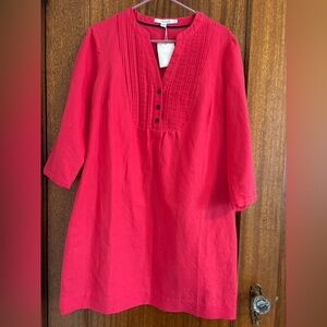 Pink Linen Dress